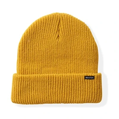 Image of BRIXTON Becket Beanie Hat, Mustard, One Size