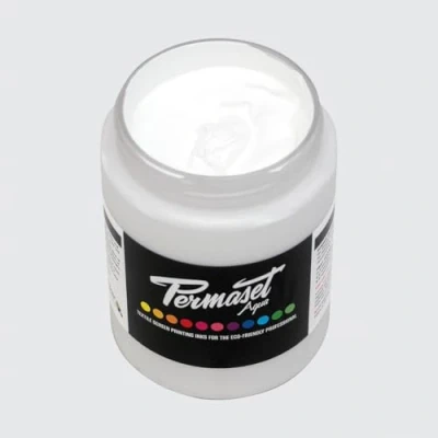 Image of Permaset Aqua Standard 300ml White Screen Printing Ink for Fabric Ideal Kit Home Office, Starter Kit, Paint, Printer and other