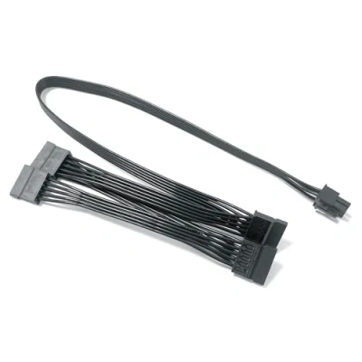 Image of Suyitai Replacement for Corsair RM850 RM1000 PCI E 6Pin 1 Male to 4 SATA Modular Power Supply Cable