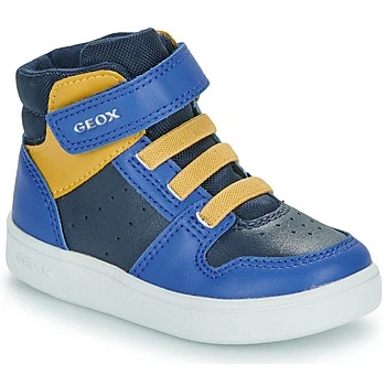 Image of Geox B ECLYPER BOY boys&#039;s Children&#039;s Shoes (High top Trainers) in Blue