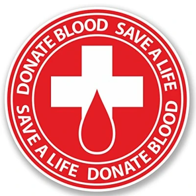 Image of 2 x 10cm Donate Blood Vinyl Sticker Bike Laptop Car Donor Hospital #4922 (10cm 10cm)