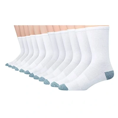 Image of Hanes Men&#039;s X Temp Lightweight Crew, White, Shoe Size: 6 12