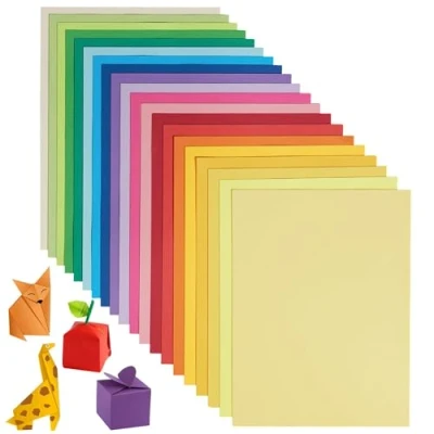 Image of Origami Paper 180 Sheets, 20 Bright Colors A4 80gsm Double Sided Colorful Folding for DIY School Arts Crafts Projects Kids Adults