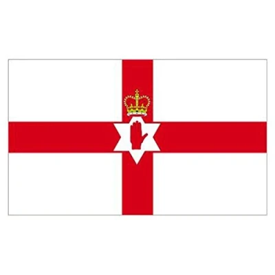 Image of SHATCHI National Large 5&#039;X3&#039; Northern Ireland Hand of Ulster Premium Quality Irish Supporter Fans Decoration Flag, Polyester