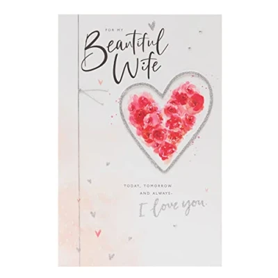 Image of Wife Birthday Card with Nice Verse Sentimental Gift for Her