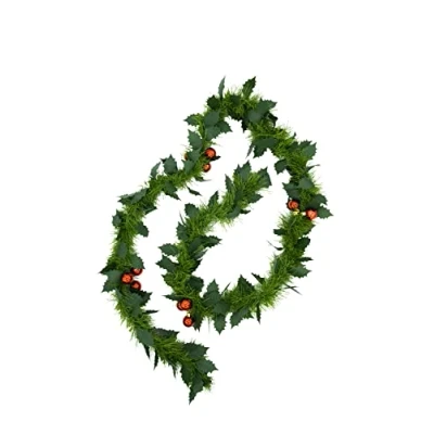 Image of HEITMANN DECO Garland Green/Red Balls Approx. 200 cm Artificial Fir Green