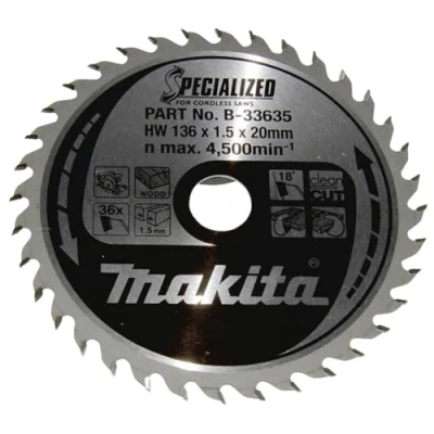 Image of Makita Specialized B 33635 Saw Blade 136 x 20 mm 36 Teeth