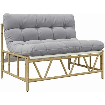 Image of vidaXL Garden Bench with Cushion 110x80x71 cm Steel
