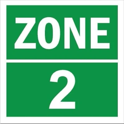 Image of Zone 2, floor sticker Self adhesive graphic (200mm x 200mm)