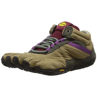 Image of Vibram FiveFingers Women&#039;s Trek Ascent Insulated Multisport Outdoor Shoes, Multicolored (Khaki/Grape), 4 UK