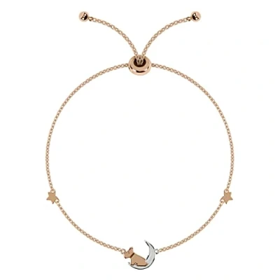 Image of RADLEY Ladies 18ct Rose Gold Plated Sterling Silver Dog On &#039;moon &amp; stars&#039; Bracelet RYJ3129S