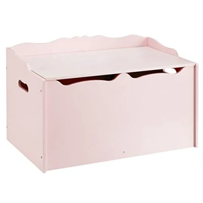 Image of Amazon Basics Wooden Toy Box, Pink, 76.2 x 40.64 46.99 cm