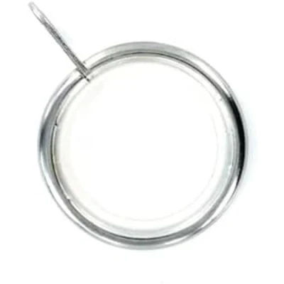 Image of Merriway BH05507 (24 Pcs) Silent Running Curtain Drapery Pole Rod Ring Fixed Eye Nickel Inner Dimension 32mm Pack of 24 Pieces