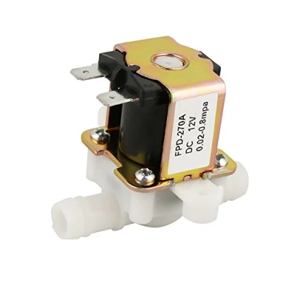 Image of DC 12V Solenoid Valve, OD 12mm Normally Closed Electromagnetic Switch Water Inlet Flow Valve
