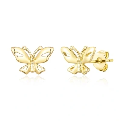 Image of Philip Jones Gold Plated Butterfly Stud Earrings