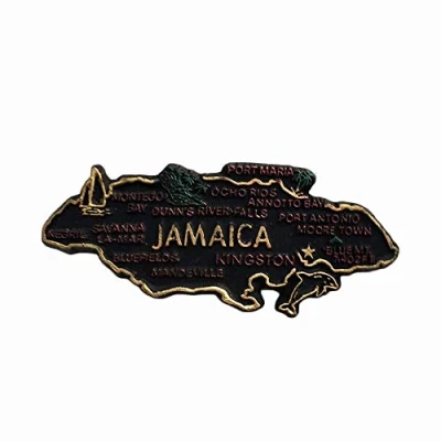 Image of 3D Map Jamaica Souvenir Fridge Magnet Gift,Handmade Home &amp; Kitchen Decoration Refrigerator Collection