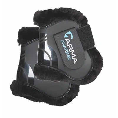 Image of Shires ARMA SupaFleece Fetlock Boots Black Pony/Cob