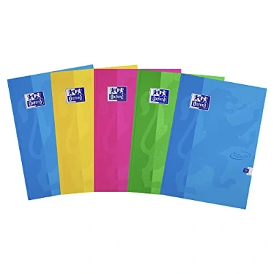 Image of Oxford Touch A4 192 Page Hardback Casebound Notebook Assorted Colours, Pack of 5, 400090141