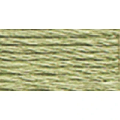 Image of DMC 117 523 Six Stranded Cotton Embroidery Floss, Light Fern Green, 8.7 Yard