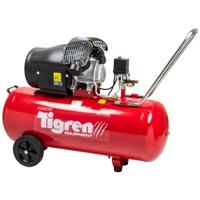 Image of TIGREN 100 Litre Air Compressor, 13CFM/116psi/8bar, Electric 3hp 230v Direct Drive, Lightweight, 368 litres per Minute