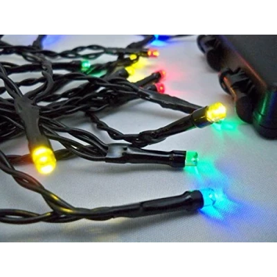 Image of 2 Sets of Best Artificial 30 Multi Coloured LED Outdoor Waterproof Battery 8 Function String Lights with Timer 3M Length Party Fairy Christmas