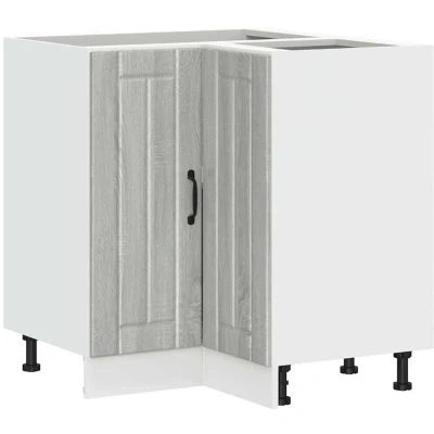 Image of vidaXL kitchen corner base cabinet lucca grey sonoma engineered wood 75.5x75.5x81.5cm
