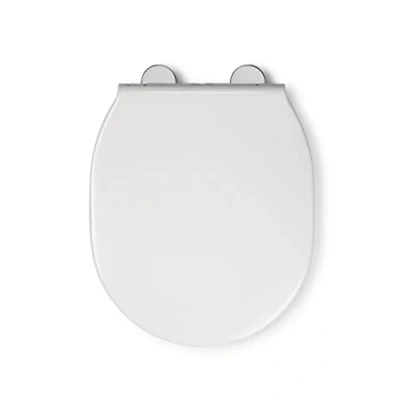 Image of Croydex Bolsena Flexi Fix Toilet seat Soft Close, Anti Bacterial Treatment, Top or Bottom fix, Adjustable Hinges, Quick Release for Easy Cleaning, White