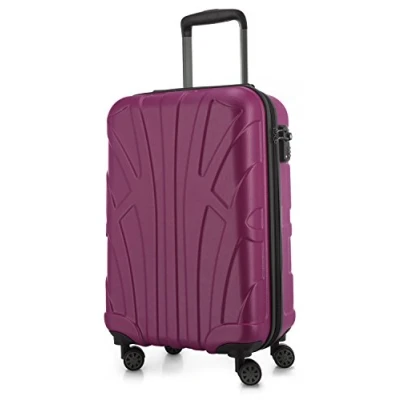 Image of Suitline Hand Luggage, Cabin Trolley, Hardshell Suitcase, 100% ABS, 55 cm, 34 liters, Pink