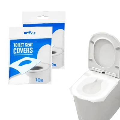 Image of GAOHAN 20Pcs Toilet Seat Covers,Flushable Disposable Covers For Kids Pregnant Women,Toilet Daily and Travel