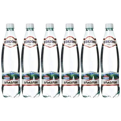 Image of Mineral Carbonated Water Borjomi Sparkling in Plastic 1l Bottle Pack of 24 (4x6)