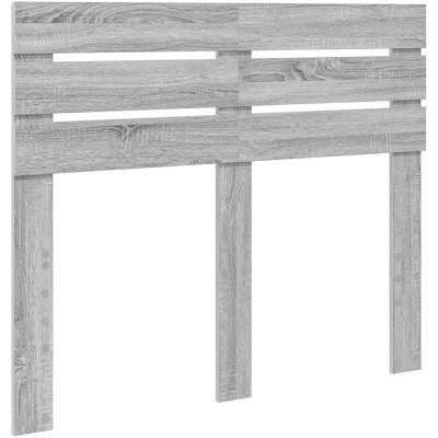 Image of vidaXL Headboard with Grey Sonoma 120 cm Engineered wood