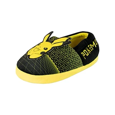 Image of Pokemon Boys Slippers Pikachu Black, 13 UK Child