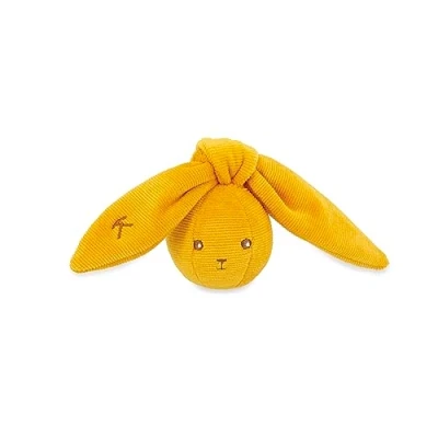 Image of Kaloo Lapinoo Rabbit Rattle Ball 6 cm Ochre Colour Baby’s Velvet Ultra Soft Material 0 Months +, K218005