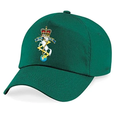 Image of PSave Royal Electrical &amp; Mechanical Engineers REME Insignia Embroidered Baseball Cap British Army Military Embroidery (Green)