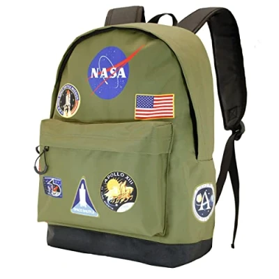 Image of NASA Khaki FAN HS Backpack, Multicolour, 18 x 30 43 cm, Capacity 22 L