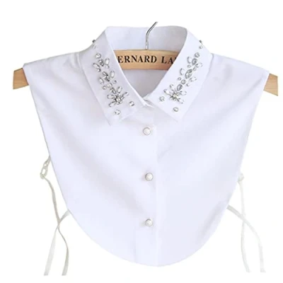 Image of Onsinic Women Half Shirt Blouse Detachable Fake Collar(white)