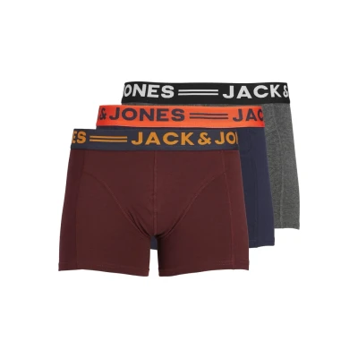 Image of Jack &amp; Jones Jaclichfield 3 PACK Pants, Men&#039;s, Size: Small, Burgundy