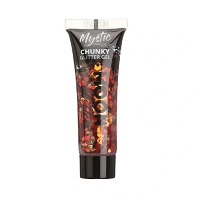 Image of Mystic Chunky Face &amp; Body Glitter Gel by Moon Autumn Cosmetic Festival Paint for Face, Body, Hair, Nails 12ml