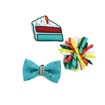Image of Ancol Its My Birthday Blue Dog Collar Accessories Secure Pet Puppy Cute Leash Attachments