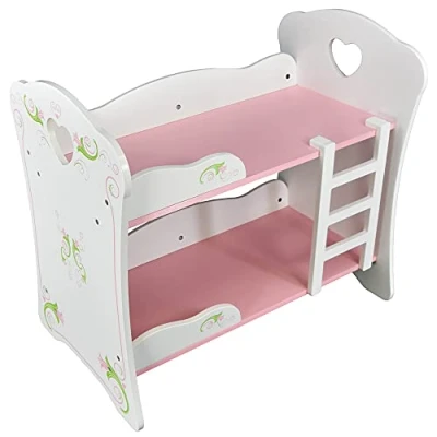 Image of Bibi Doll Dolls Wooden Bunk Bed Cot Furniture Set for Baby and Reborn Babies (Bunk Bed)