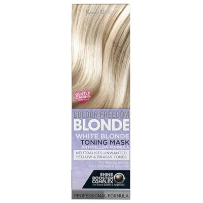 Image of Knight &amp; Wilson Colour Freedom Blonde Anti Yellow Toner Mask, Semi Permanent Conditioning Treatment, Neutralises and Brassy Tones for Naturally Light, Bleached, Grey Coloured Hair 150ml