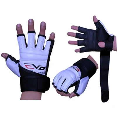 Image of EVO Leather body GEL Gloves MMA Boxing Punch Bag Martial Arts Karate Mitt (Medium)