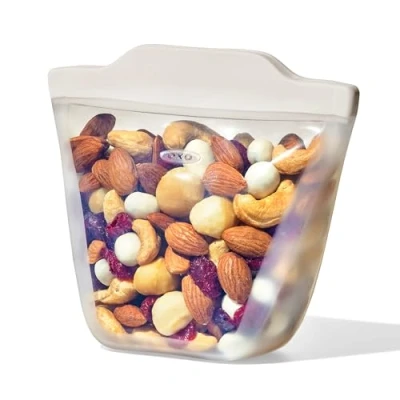 Image of OXO Good Grips Silicone Reusable Bag Stand Up Cup (8 oz) Oat