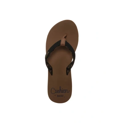 Image of Reef Womens Sandals, Cushion Sands, Black/Tan, UK 9