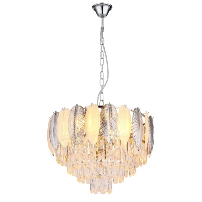 Image of Dalton Pendant Ceiling Light Chrome 9x E14