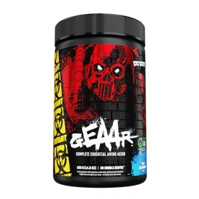 Image of MUTANT GEAAR 9.4g of EAA Powder + Arginine, 7g BCAAs, 4g Leucine, Electrolytes, Coconut Water, No Artificial Colours or Flavours 30 Servings Blue Raspberry 378g
