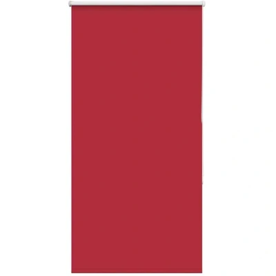 Image of vidaXL Roller Blind Blackout Red 65x150 cm Fabric Width 60.7 Polyester