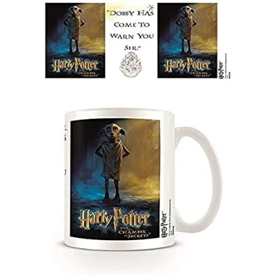 Image of Harry Potter Ceramic Mug with Dobby, Logo and Hogwarts Crest in Presentation Box Official Merchandise
