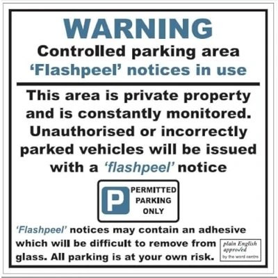 Image of No Parking Sign, Car Park Management Kit includes 3 signs, 10 Hard to remove and Easy self advesive notices.