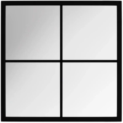 Image of vidaXL Wall Mirror Black 40x40 cm Metal